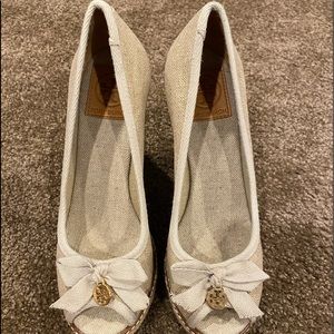 Authentic Tory Burch espadrille wedge
